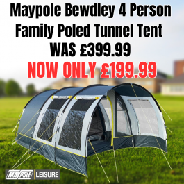 Maypole Leisure Bewdley 4 Person Family Tunnel Tent (Poled) MP9562