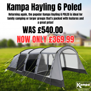 kampa hayling 6 berth poled tent 9120001259