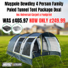 Clearance Maypole Leisure Bewdley 4 Person Family Tunnel Tent (Poled) MP9562 Package inc Carpet and Groundsheet