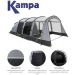 kampa hayling 6 berth poled tent 9120001259